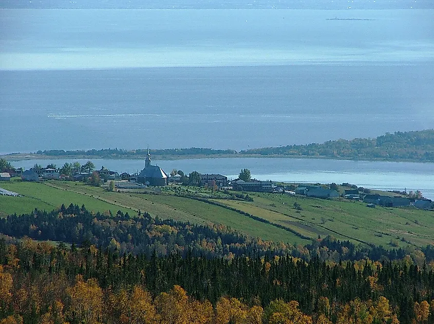 View from a mountain of Les Eboulements. Photo via Wikimedia Commons