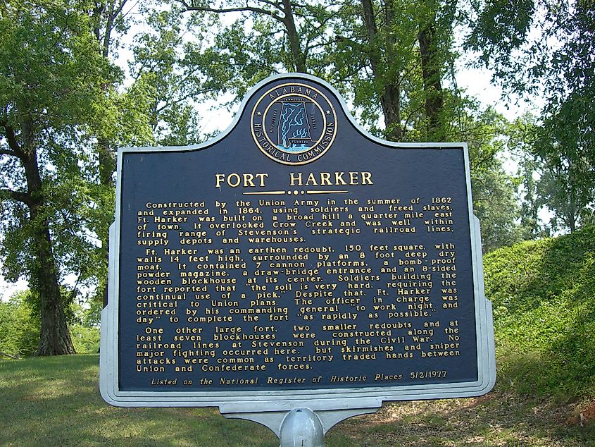Fort Harker Historic Marker