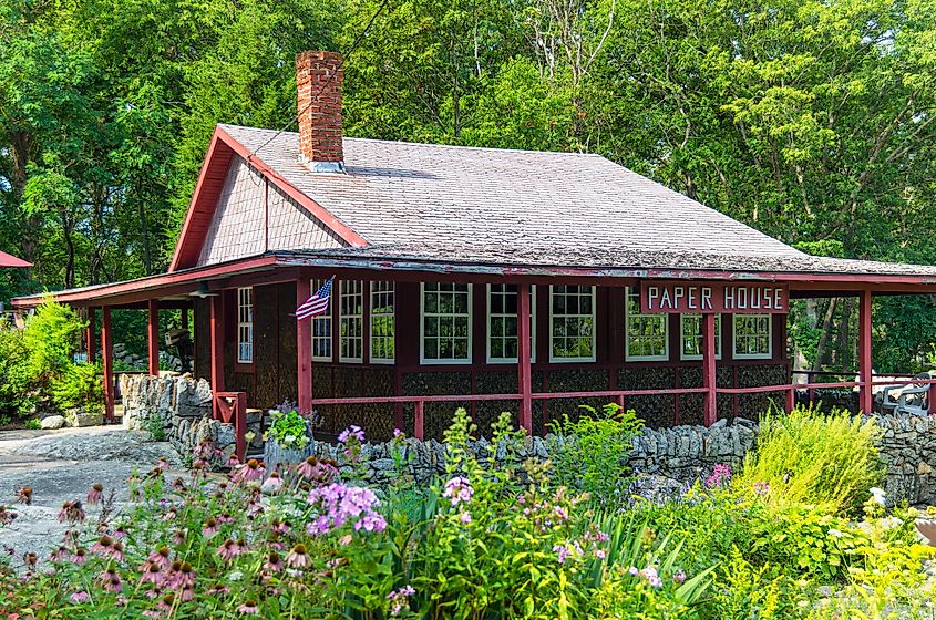 View of the Paper House in Rockport, Massachusetts.