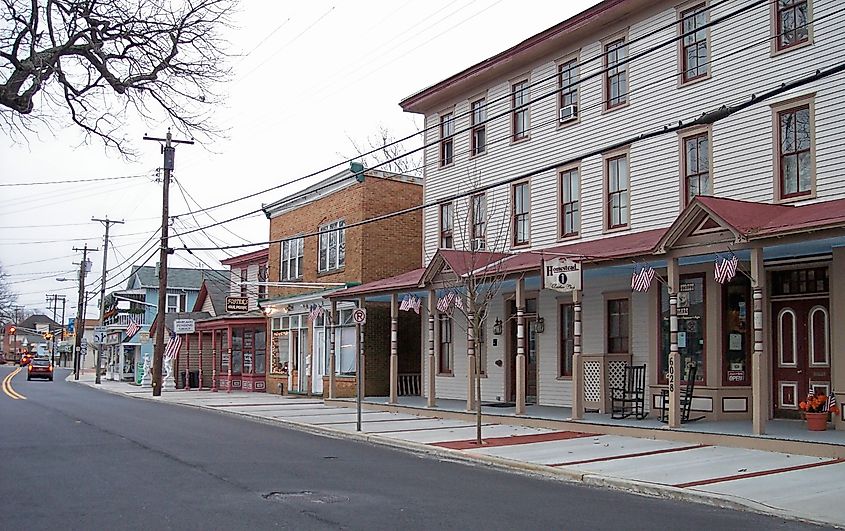 Main Street in Mays Landing, New Jersey.