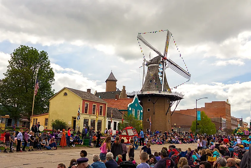 Tulip Time Festival Parade in Pella, Iowa.