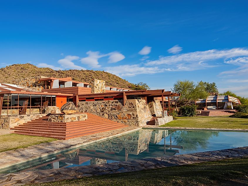 Exterior view of the famous Taliesin West World Hertiage building