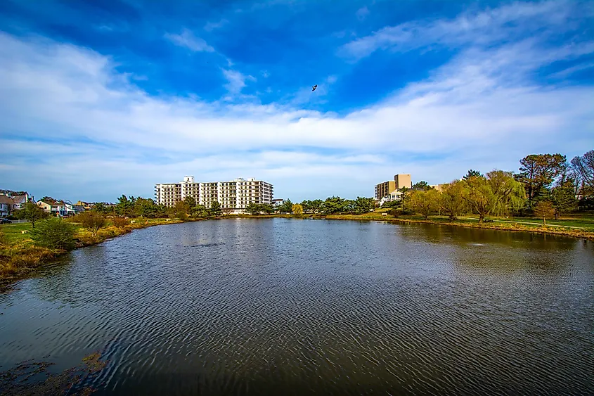 Lake Gerar, in Rehoboth Beach, Delaware.