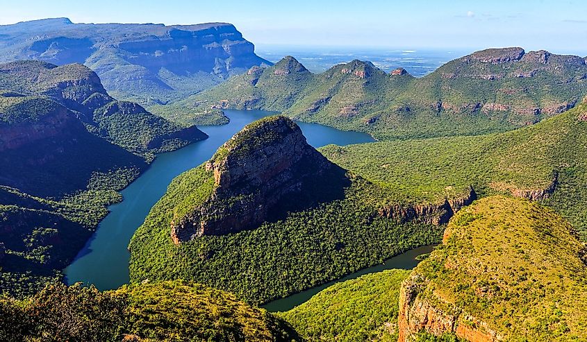 Blyde River Canyon. River and mountains 