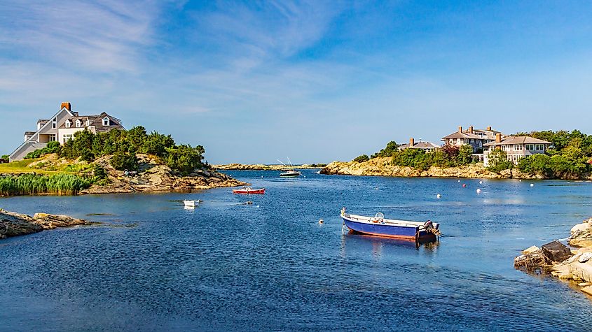 Gooseneck Cove in Newport, Rhode Island.