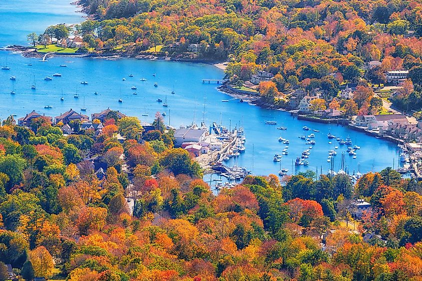 The gorgeous Maine town of Camden in fall.