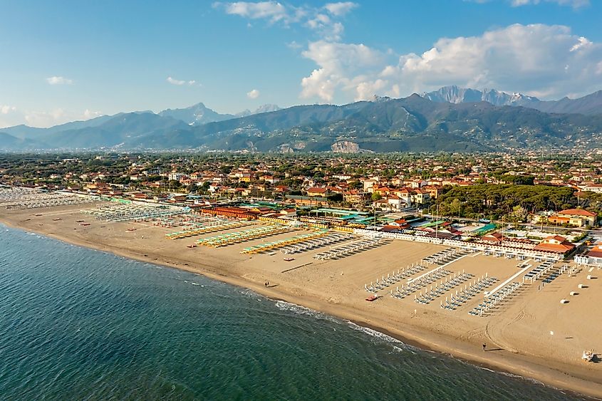 Beautiful Forte Dei Marmi coast view in Versilia