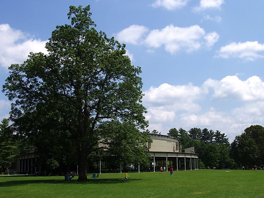 Tanglewood music shed and lawn, Lenox, MA.