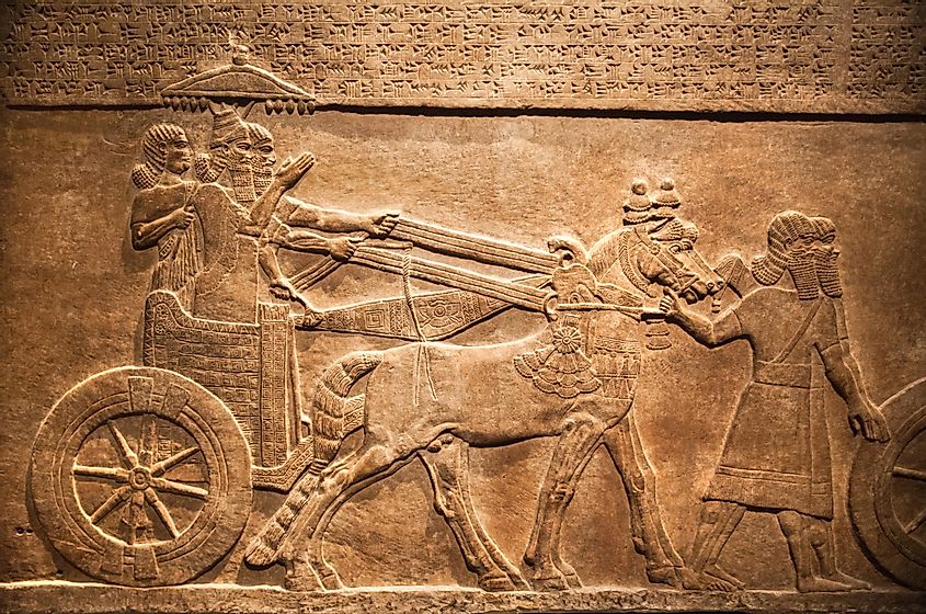 Hunting relief from Palace of Assurbanipal in Nineveh, Assyria