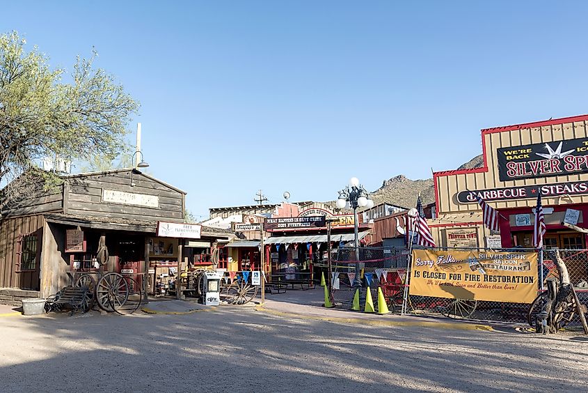 The Old West Frontier Town in Cave Creek, Arizona. 
