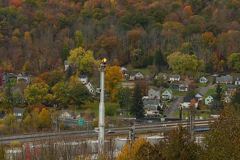 Homes in Bradford, Pennsylvania.