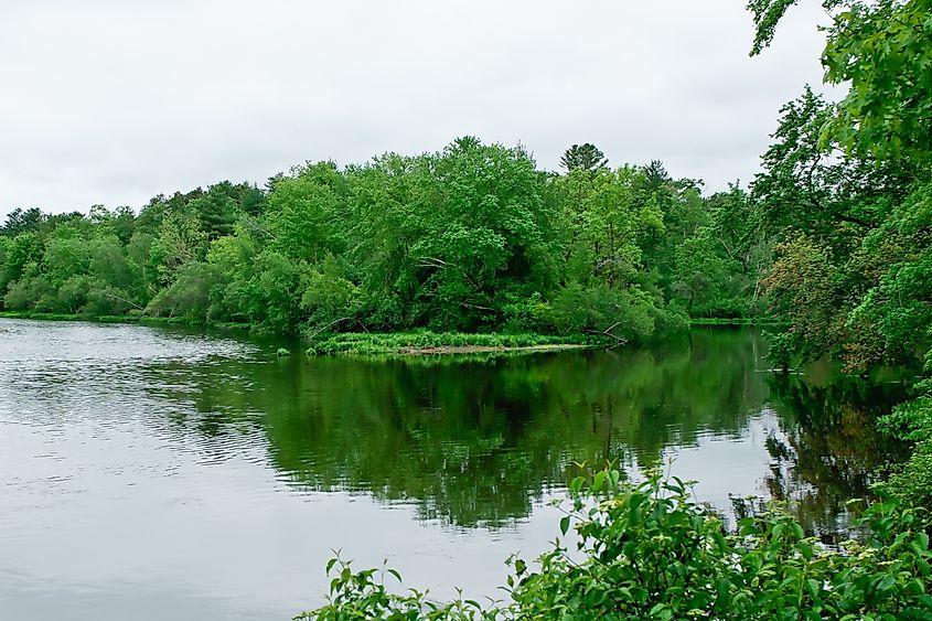 The Blackstone River in Blackstone Gorge, Massachusetts. 