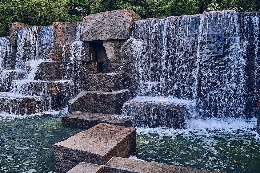 The Franklin Delano Roosevelt Memorial.