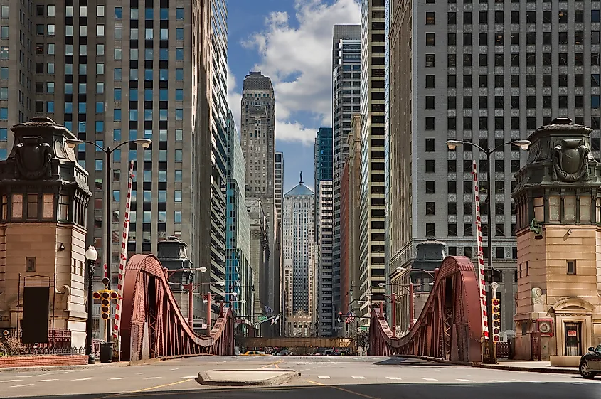 La Salle street, Chicago, Illinois, USA.