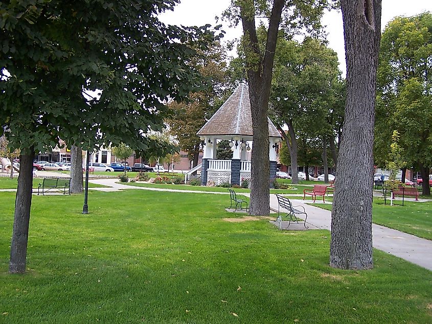 City park in Broken Bow, Nebraska