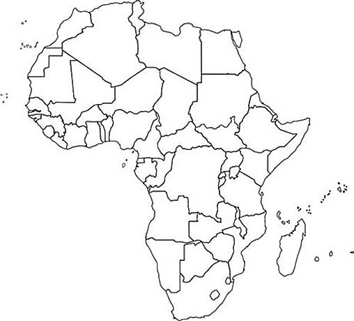 Africa outline map