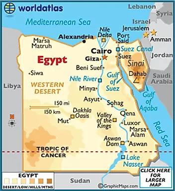 map of Egypt