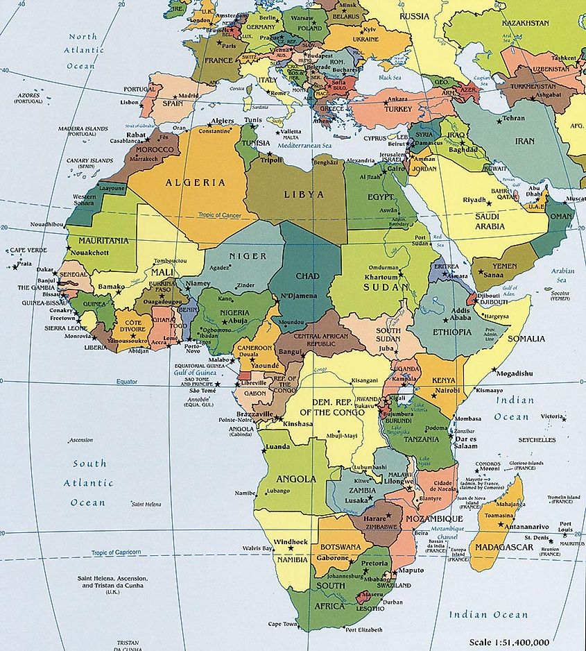 Political Map Of Africa Worldatlas