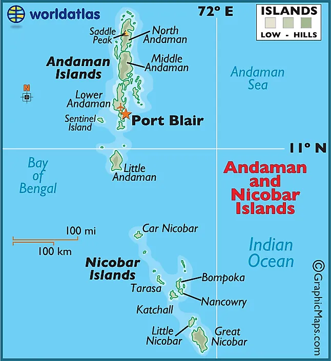Andaman & Nicobar Islands Map