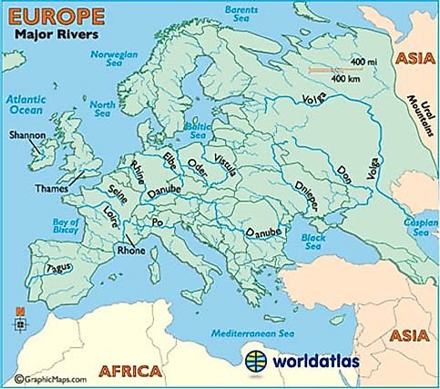 major rivers of Europe
