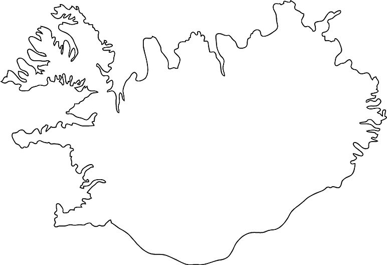 Printable Map Of Iceland Blank