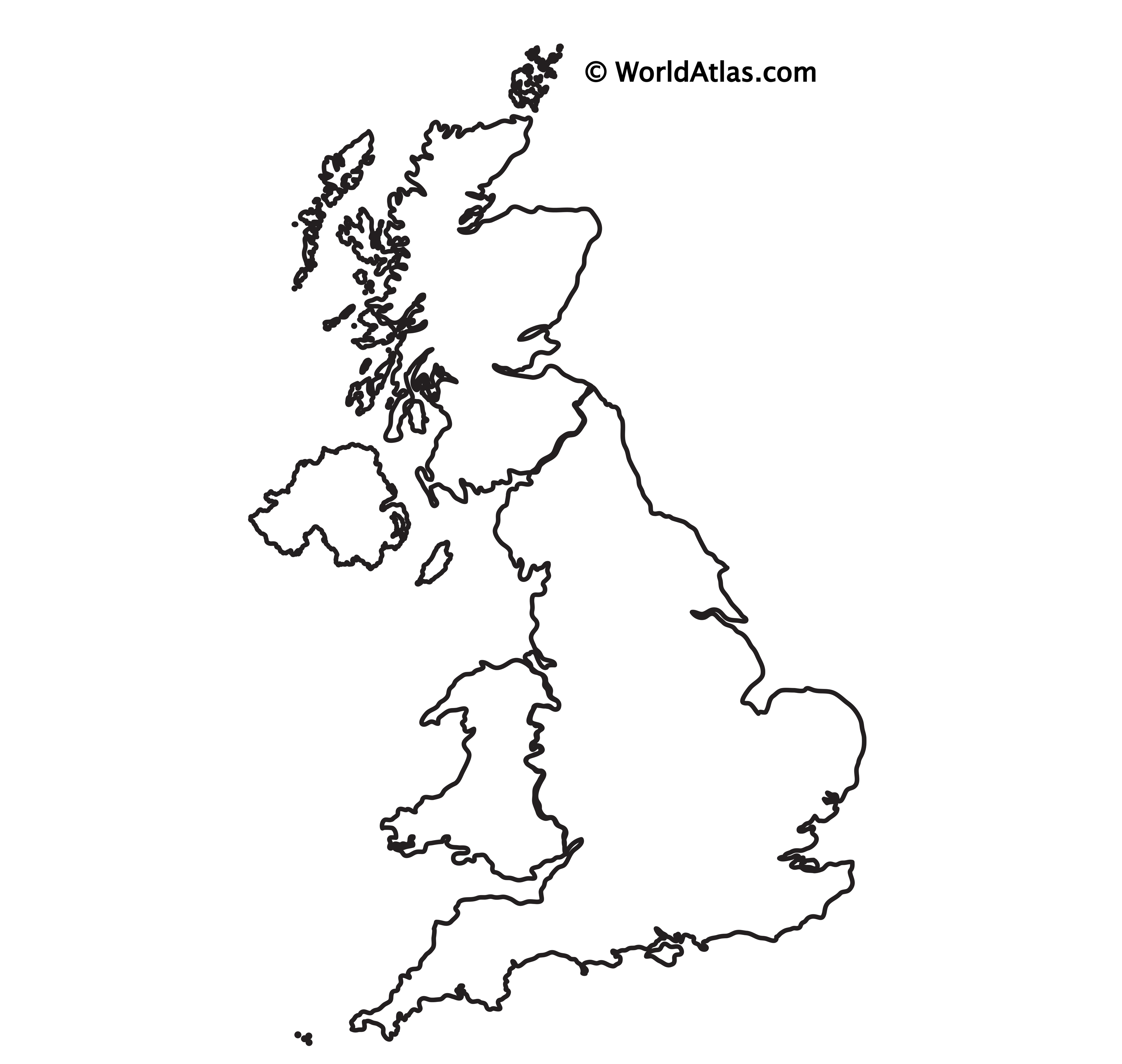 United Kingdom Outline Map United Kingdom Outline Map