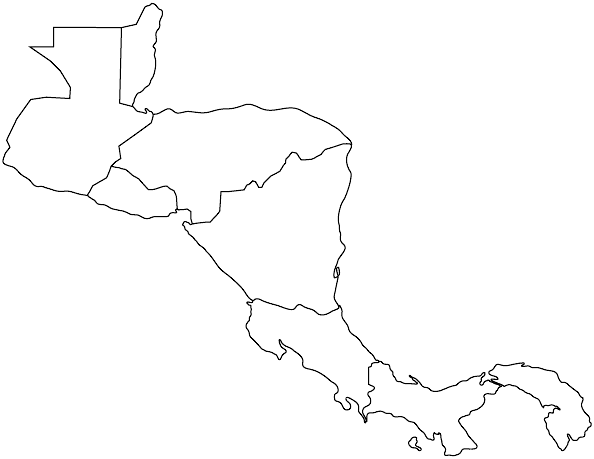 Outline Map Of Central America Central America Outline Map Worldatlas