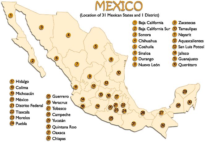 mexican states on no travel list