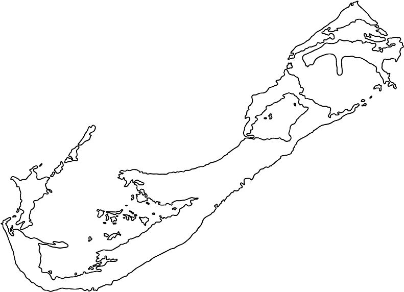 bermuda outline map