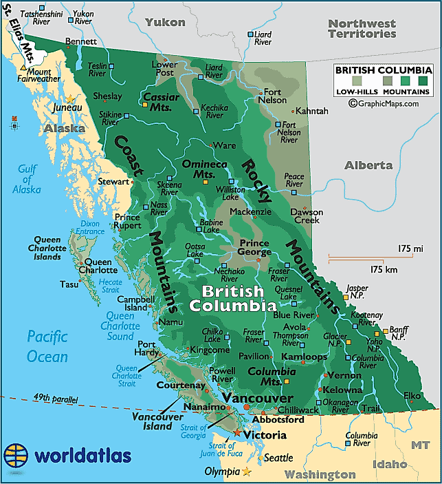 Printable Map Of British Columbia Printable Free Templates