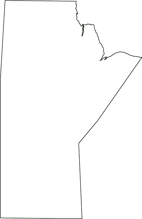 manitoba outline map