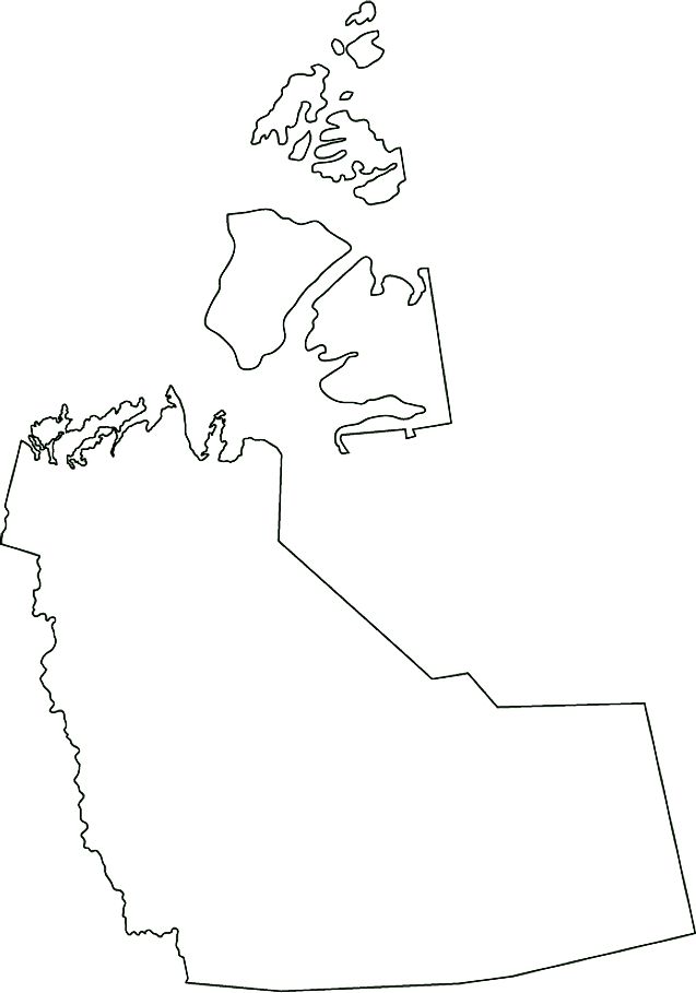 northwest territories outline map