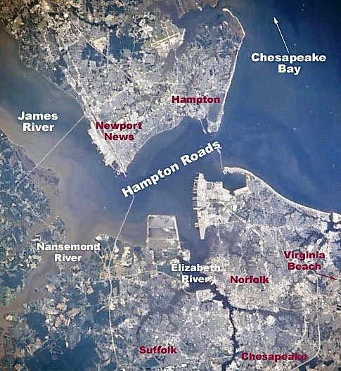 Hampton roads map and information page