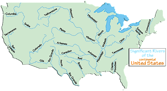 continental usa rivers