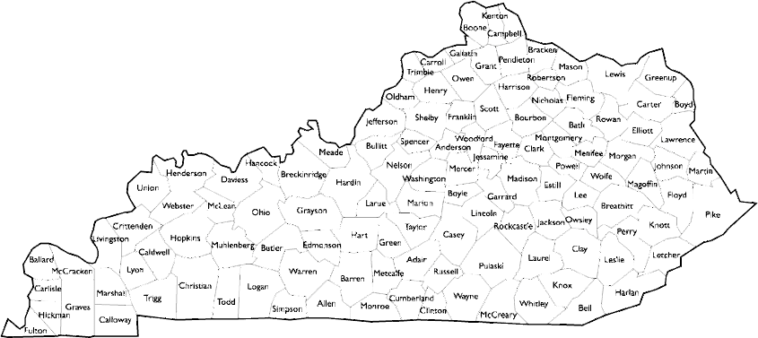 Ky County Map With Names