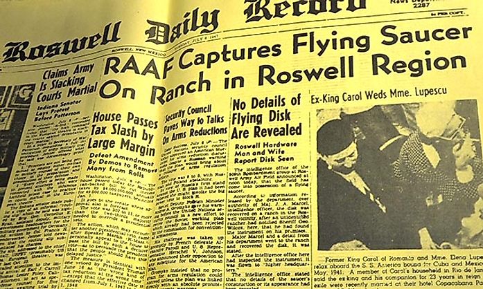 alien newspaper headline roswell new mexico