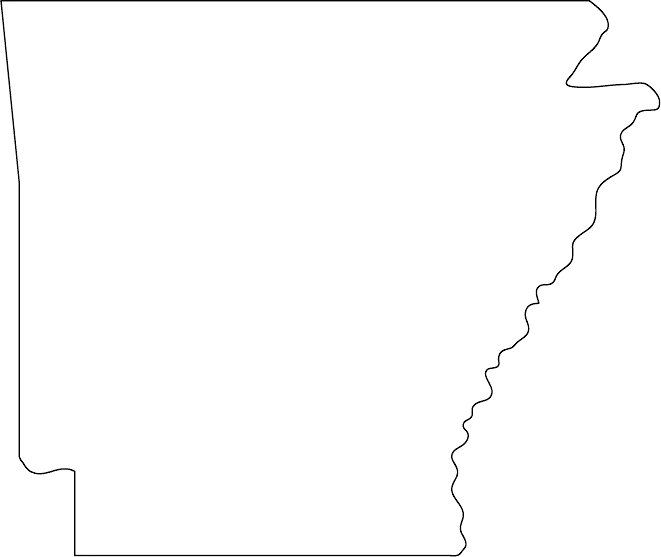 Arkansas Outline Map