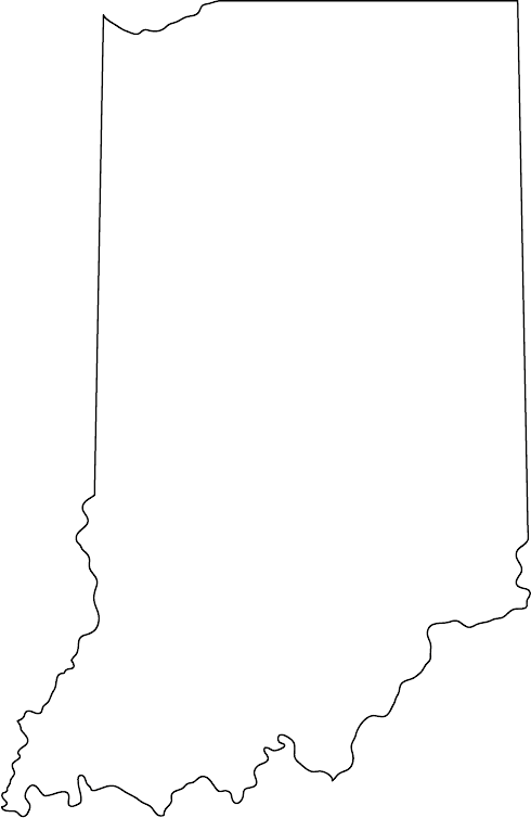 Indiana Outline Map