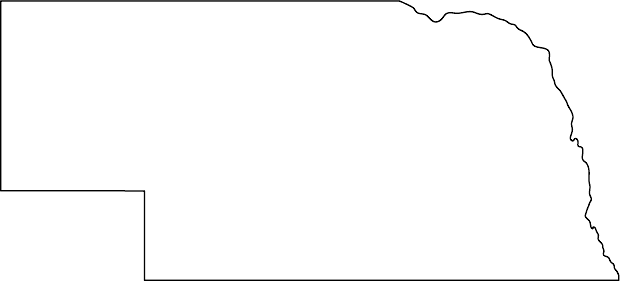 Nebraska Outline Map