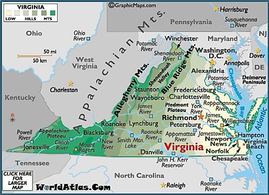 Williamsburg Va Map Virginia Cities Colonial Williamsburg Jamestown World Atlas