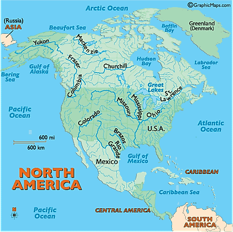 Rivers In North America North American Rivers Major Rivers In Canada 
