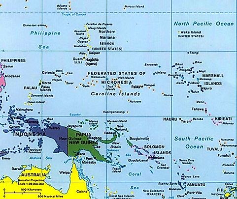 west pacific islands map