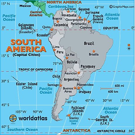 South America Capital Cities Map Map Of South America Capital Cities South America Capital Cities Map Map Of South America Capital Cities