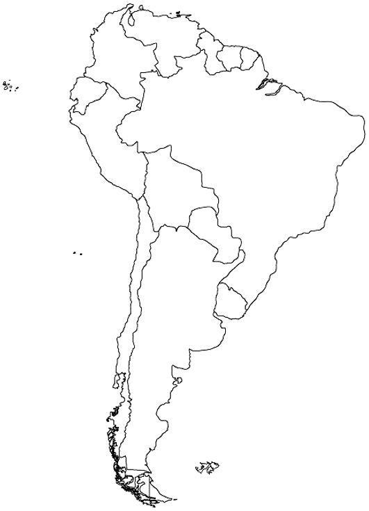 South America Outline Map