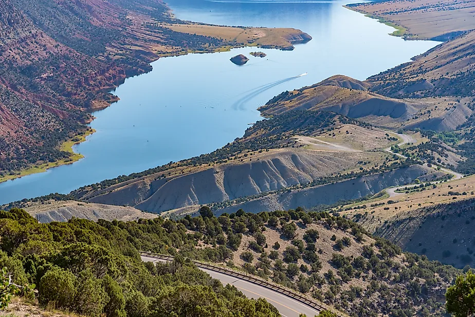 Overlooking Green River from the Flaming Gorge Green River Scenic Byway in Utah