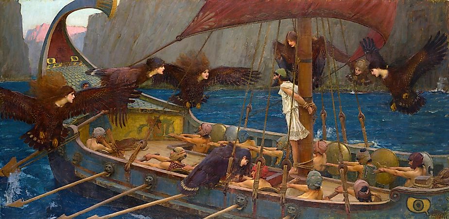 Ulysses and the Sirens (1891) by John William Waterhouse. Image credit: John William Waterhouse, Public domain, via Wikimedia Commons.