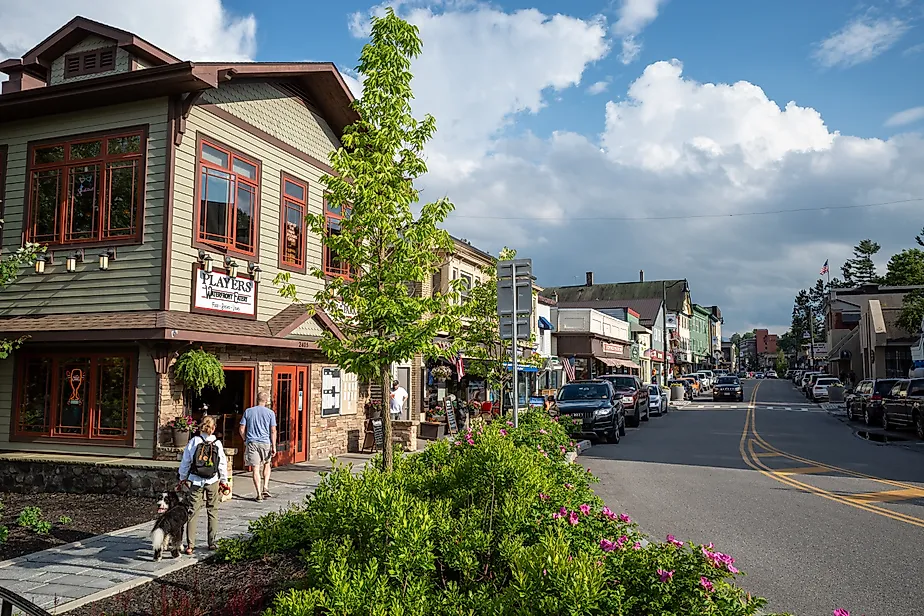 Main Street in Lake Placid, New York.