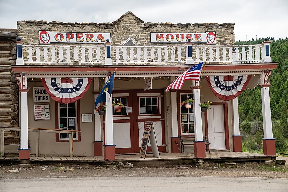 Historic Opera House in Virginia City, Montana. (Editorial credit: melissamn / Shutterstock.com.)