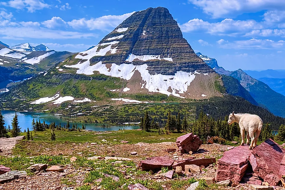 Picturesque rocky peaks of the Glacier National Park, Montana