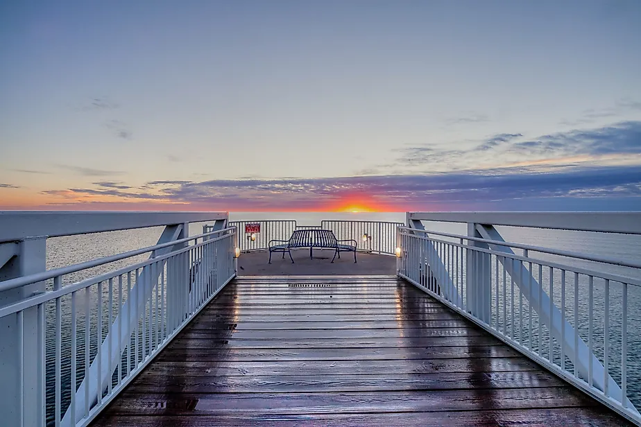 Oscoda Pier at sunrise. 